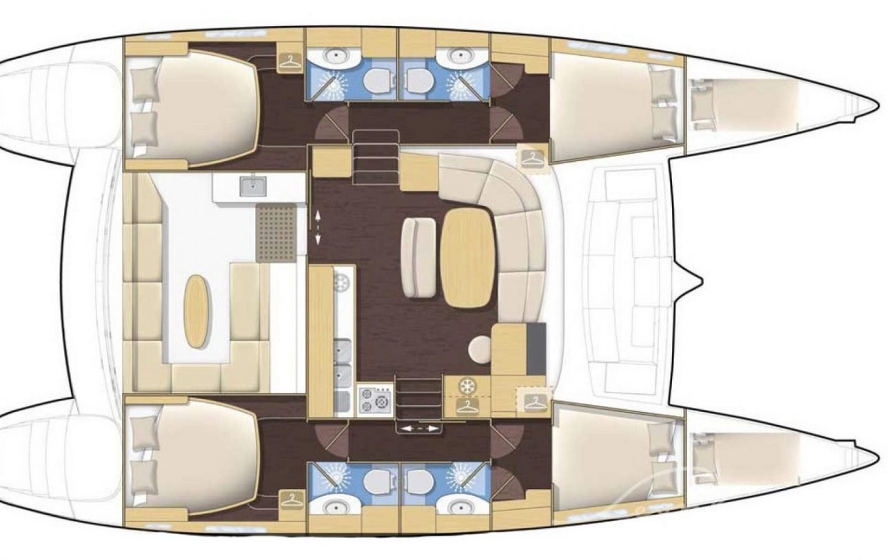 lagoon 450 catamaran layout